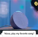 Amazon Echo Pop Light is blue the Alexa is on listening to you