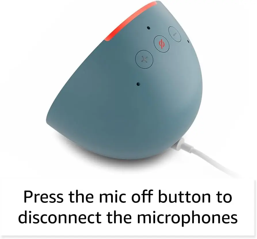 Amazon Echo Pop if the light is red, the microphones is off