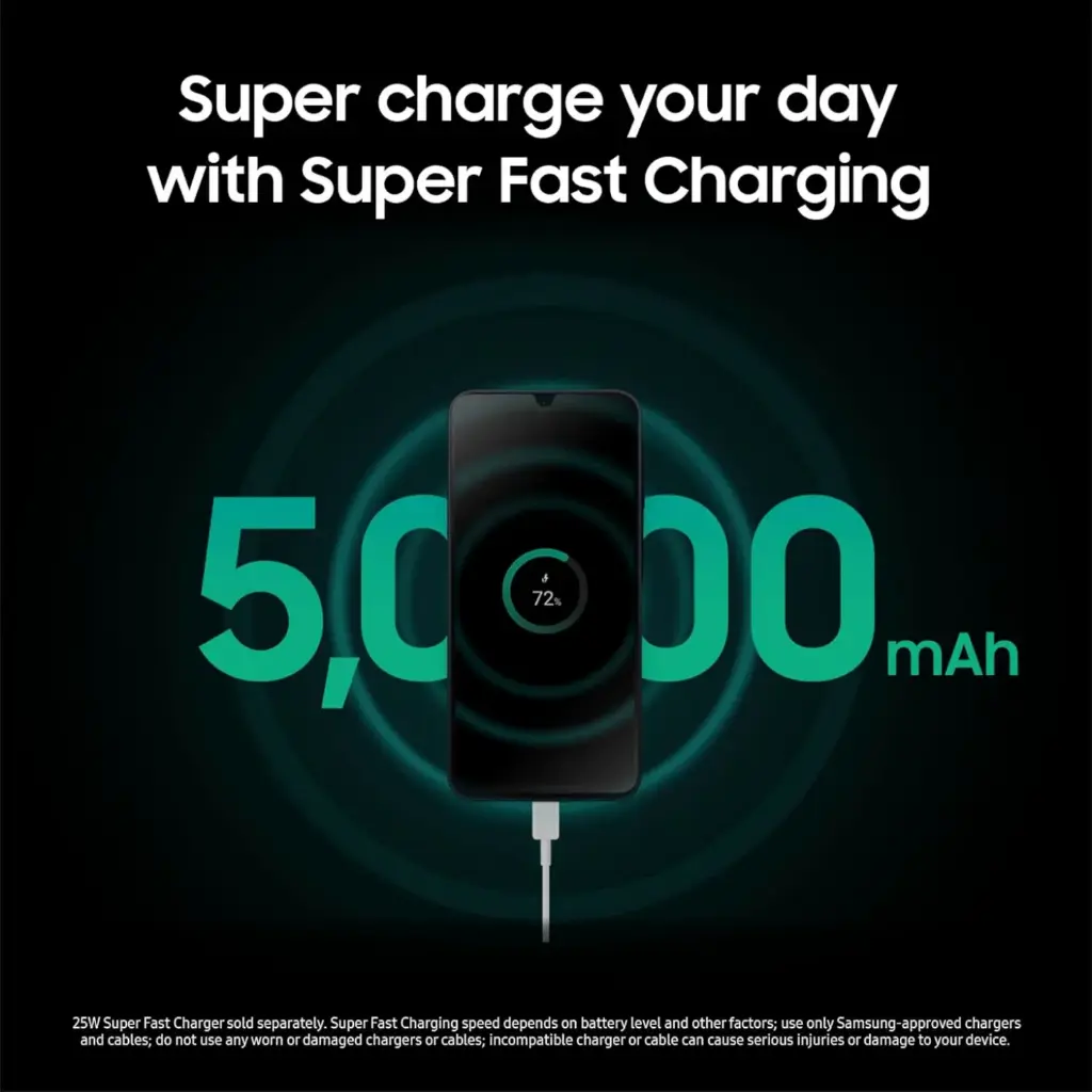 samsung galaxy a16 Battery 5000 mah.webp